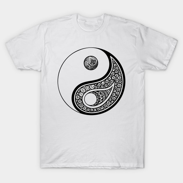 yin and yang mandala T-Shirt by yinon-h